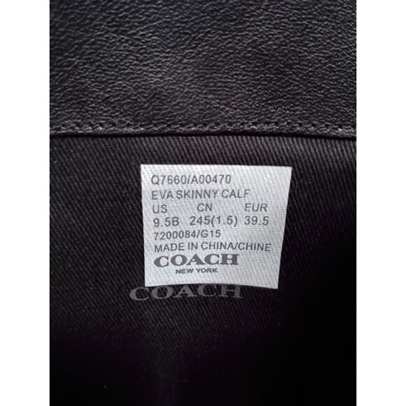Coach Eva Skinny Calf Leather Riding Boots - Picture 5 of 6